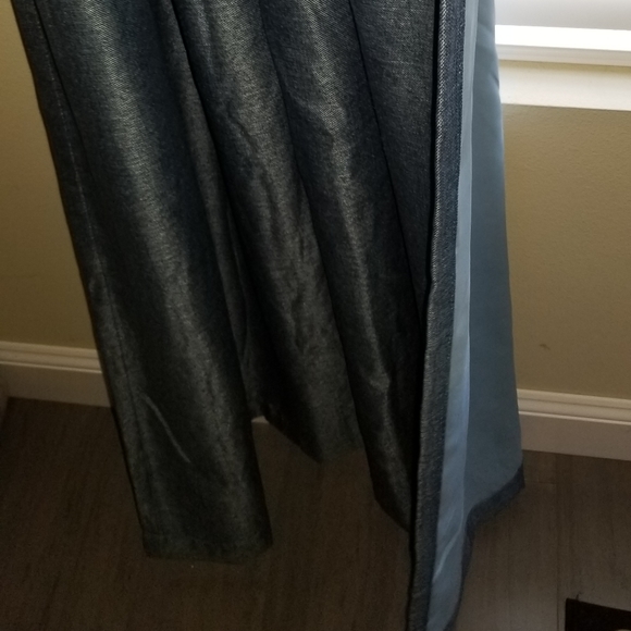 Beautiful blue faux Linen 84" curtains panels x 2 - Picture 6 of 8